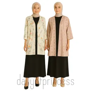 Dailyofprincess Viola Kardigan Wanita Panjang Rayon Motif All Size