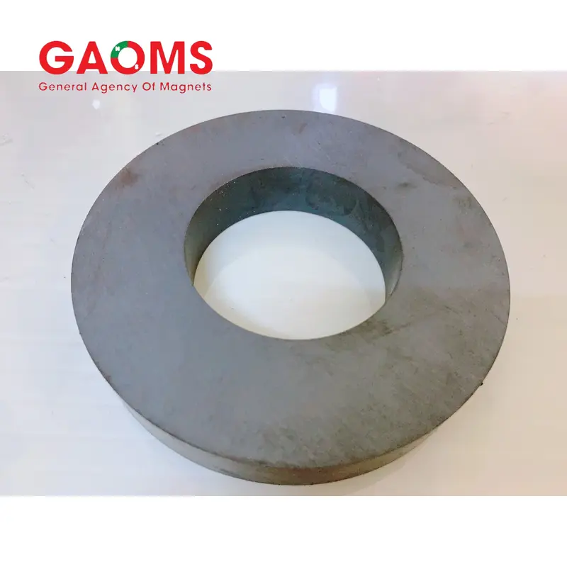 Nam châm ferrite màu đen 120x20 lỗ 60mm 5