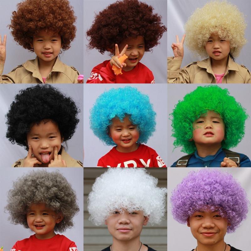 Tóc Giả Người Hâm Mộ Vui Nhộn Afro, Màu Cầu Vồng, Đạo Cụ Biểu Diễn Tiệc Và Lễ…