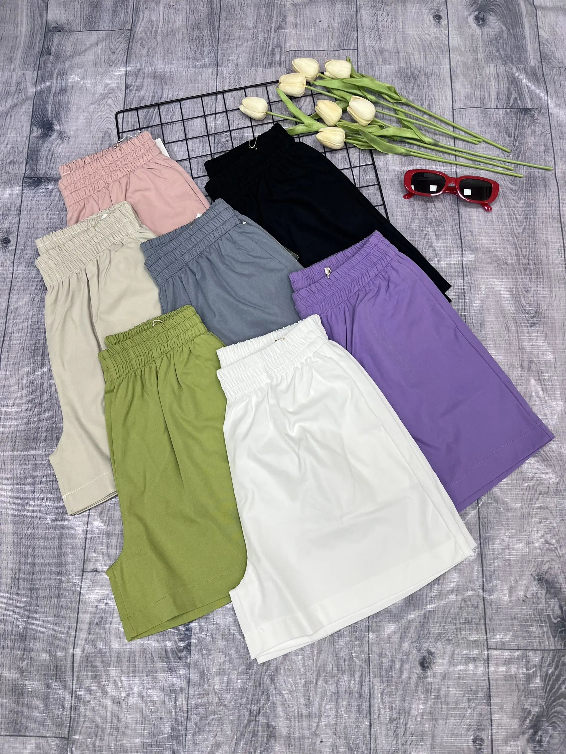 Quần Short Cạp Chun Chất Kaki Mềm Mịn Mặc Siêu Mát Hottrend
