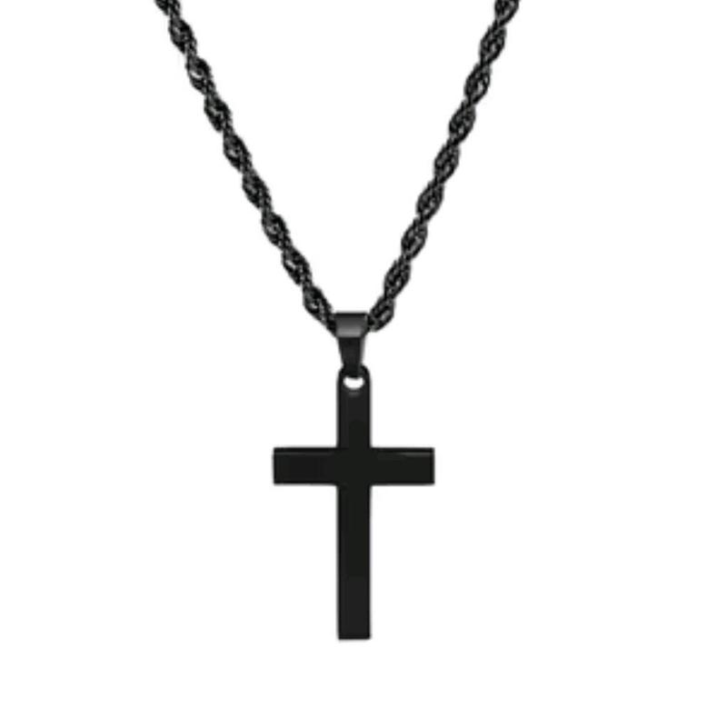 Kalung Tambang Salib Pria Wanita Titanium Model Harian Terlaris Aksesoris Hadiah kalung salib pull and bear 1