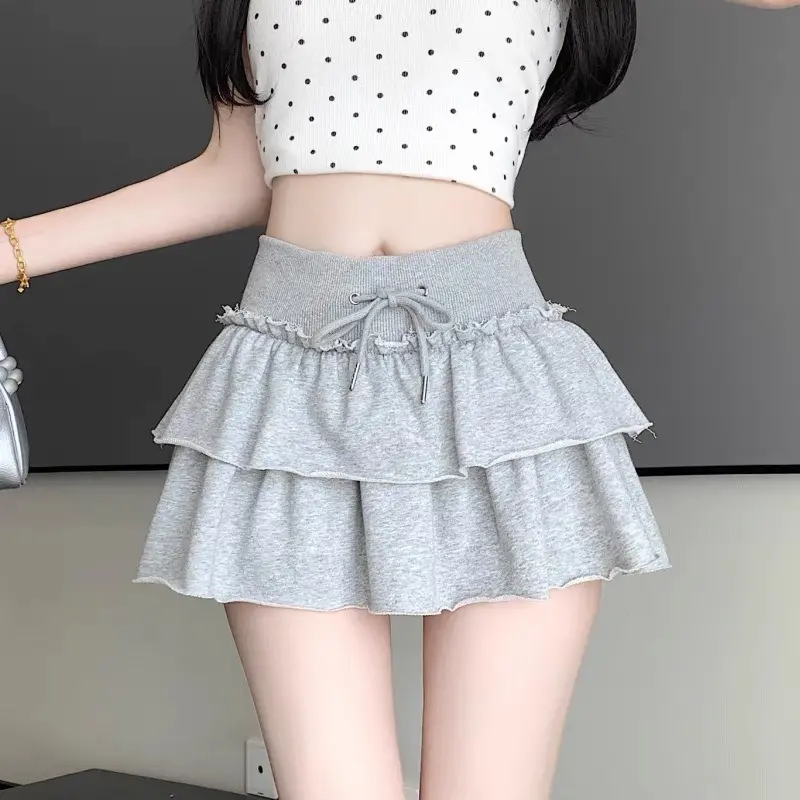 Chân váy ngắn hai tầng chất liệu cotton sang chảnh hottrend 2024 new best seller. Nữ Women
