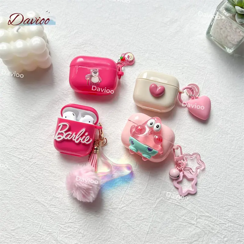 Pelindung Apple Airpods 1 2 3 Pro Pro2 Pelindung Earphone Soft TPU Motif Bervariasi 6