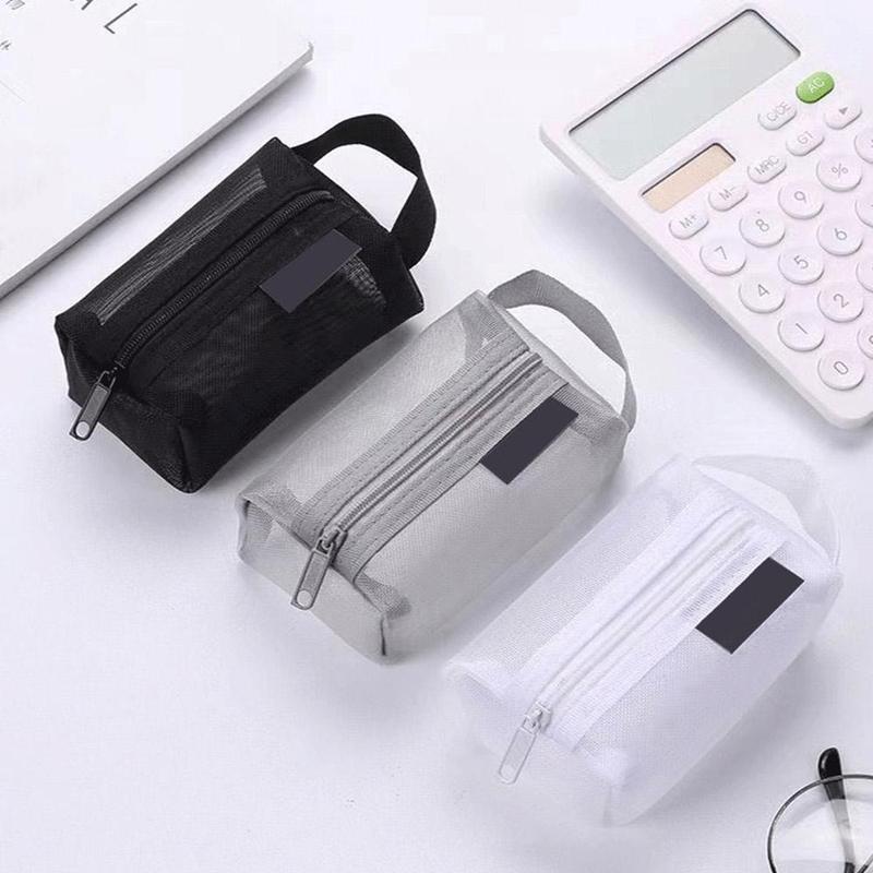 Black Mesh Makeup Bag Women Transparent Cosmetic Bag Small Portable Storage Bags Travel Toiletries Towel Organizer 3