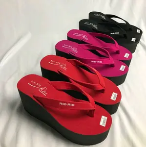 Sandal wedges wanita BLD tinggi 9cm terbaru 2023 Jepit