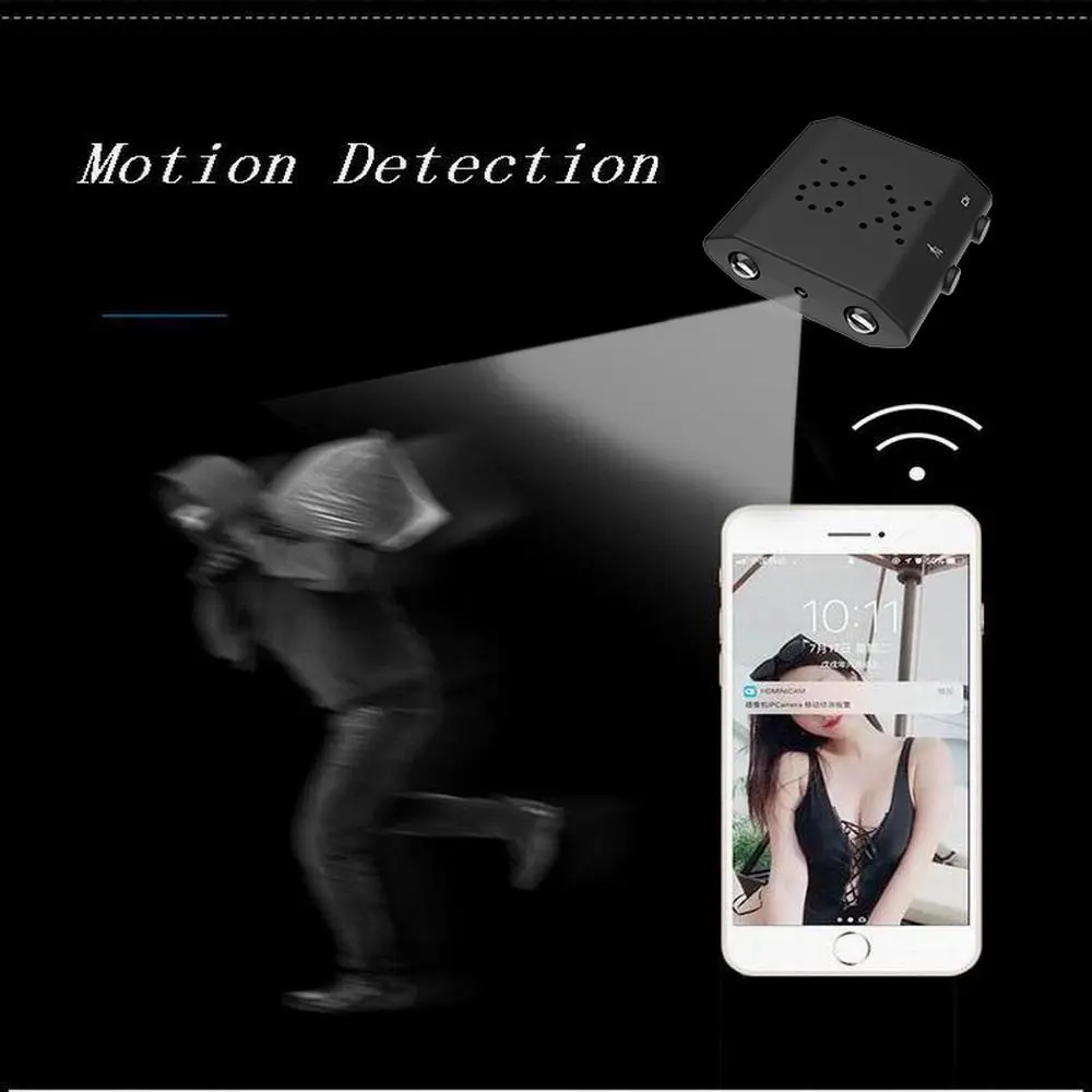 Mini Camera WIFI 1080P   for IR For night  Body Cam Built-in Battery IP Cam