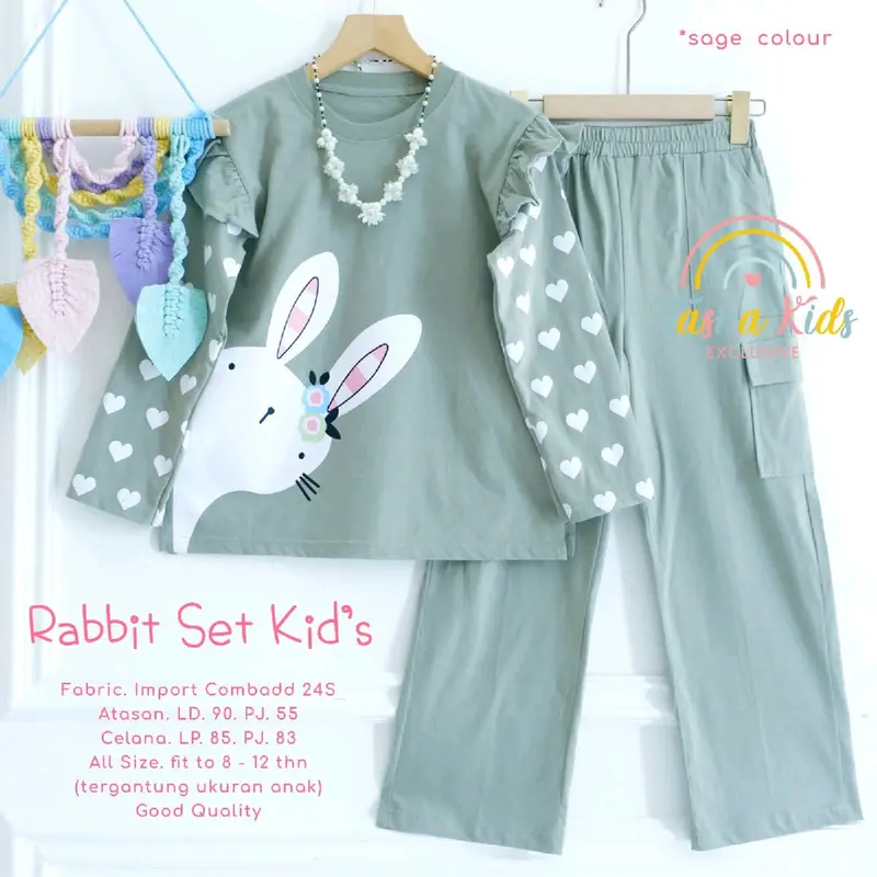 Rabbit setelan anak original terlaris bestseller by Pasha kids Galery Al Kahfi Solo 4