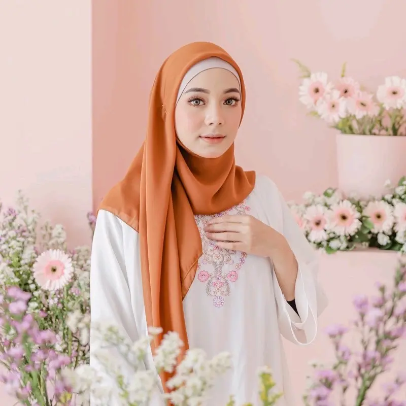 Hijab Segiempat Bella Square New Warna Best Seller Pollycotton Premium 110x110cm - Polycotton, Muslim, Basic, Lembut, Nyaman 8