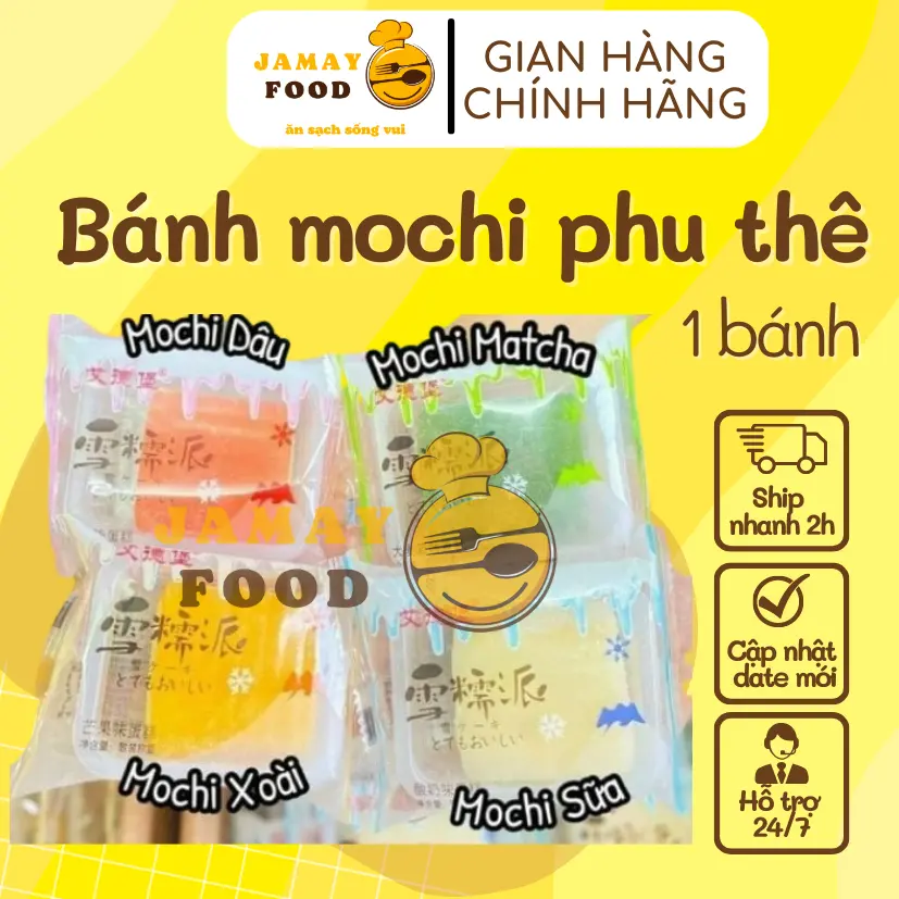 Bánh mochi phu thê mix 4 vị dẻo thơm ngon đầy ụ | Ăn vặt Jamay Food