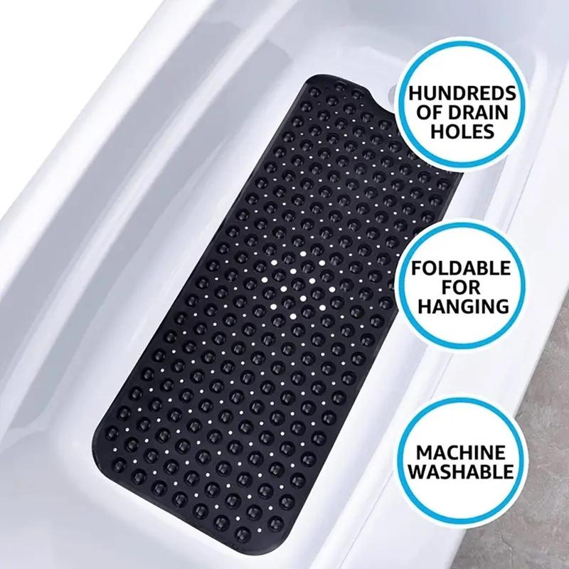 Bathtub & Shower Mat with Suction Cup Design, Non-slip Folding Bath Mat, Bathroom Accessories, Bathroom Gadget, Home Essentials, Best Friend Gifts, Bathroom Accessories, Home Goods 4