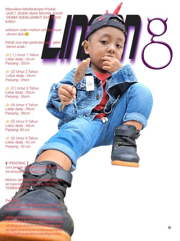 JAKET JEANS ANAK GAMBAR 3D,LOL NYALA KARAKTER SUPER HERO, BULU, PITA& POLOS USIAH 1-10 TAHUN,PEREMPUAN/LAKI-LAKI Denim dasar 3-4 tahun