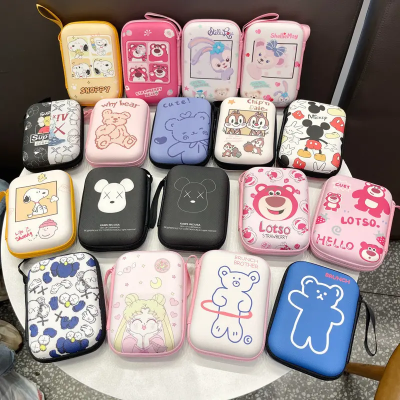 Túi lưu trữ, Thiết kế Hello Kitty, Kích thước nhỏ, Thích hợp cho son môi, cáp dữ liệu, tai nghe, Cầm Tay Lý Tưởng cho du lịch 4