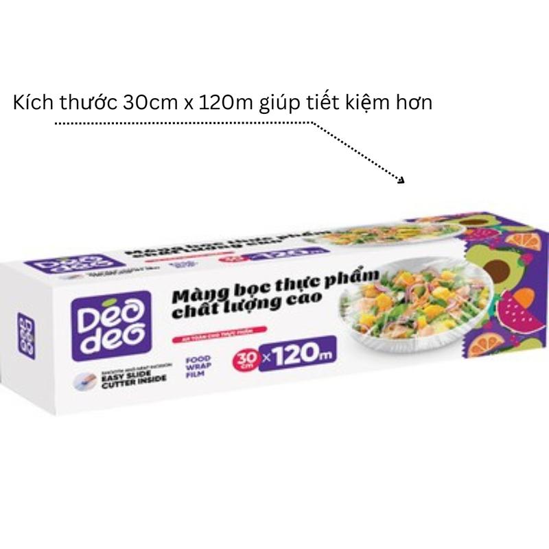 Màng Bọc Thực Phẩm Chất Lượng Cao Deodeo Kokusai 30cm x 30m và 30cm x 120m - Chất liệu PE an toàn thực phẩm DEO012201/DEO012188 3