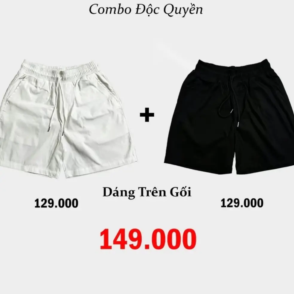 (Con bô 2 quần short) chất liệu kaki dù dáng trên gối bản nâng cấp đường may nét mặc trẻ chung