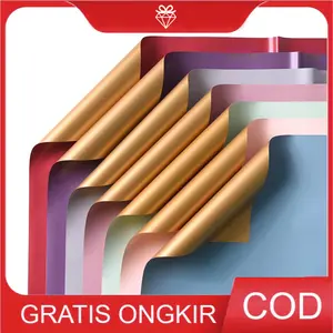 1LEMBAR Korean Wrapping Dove & Gold - Bahan buket bunga W003 Cellophane