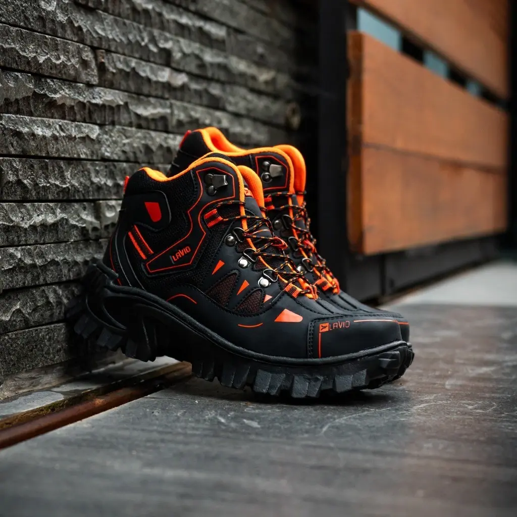[[COD]] Sepatu Safety Pria Ujung Besi Original Lavio Galen Kerja Proyek SPECIAL Kode 672 Karet Shoes Boots Merah Synthetics Brown Work & Safety Footwear Work & Safety Footwear