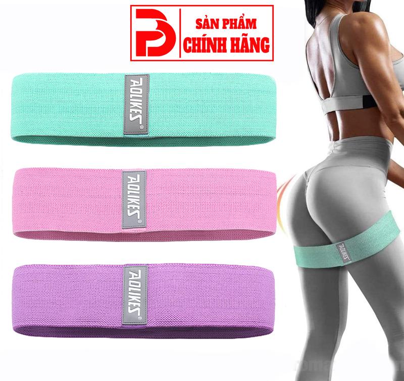 Dây Kháng Lực miniband vải Aolikes kháng lực tập gym chân mông tay đùi cao su