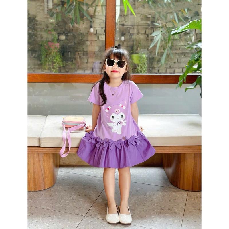 Váy nơ xòe kuromi phối 2 màu 4