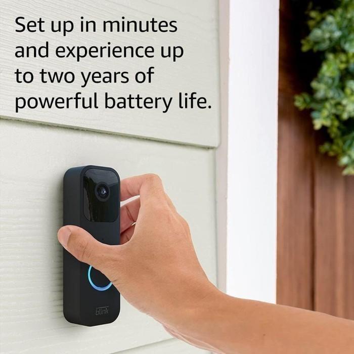 Blink Video Doorbell include sync Module 2 | Two-way audio, HD video, motion and chime app alerts and Alexa enabled — wired or wire-free