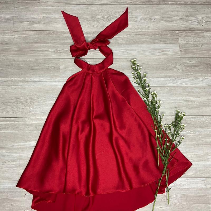  Áo yếm cột dây cổ hở lưng - Lụa Satin Trơn 