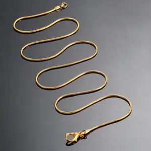 Kalung Titanium model belut Bulat pria dan wanita anti luntur