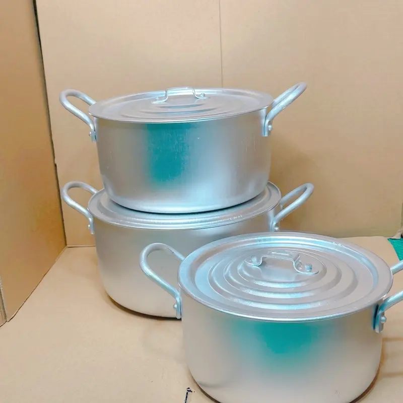 Bộ 3 nồi nhôm 20cm - 22cm - 24cm ( chất liệu nhẹ dễ sử dụng ) 3