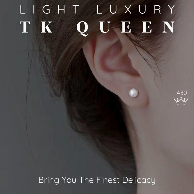  Bông Tai Ngọc Trai Nước Ngọt Thật 3-4mm- TK QUEEN Accessories 