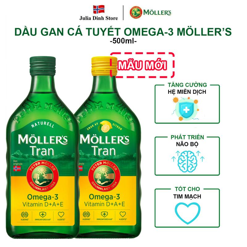 Dầu gan cá tuyết Omega 3 MOLLERS Tran (500ml) - Nội địa Na Uy