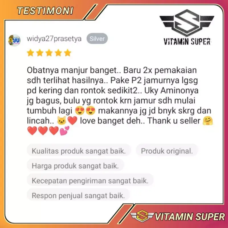 Vitamin Kucing Anti Parasit P2   Obat Scabies, Jamuran, Abses, Kutuan, Cacingan, Gatal-gatal, Ketombe, Tungau, earmeat dan Masalah Kulit 3