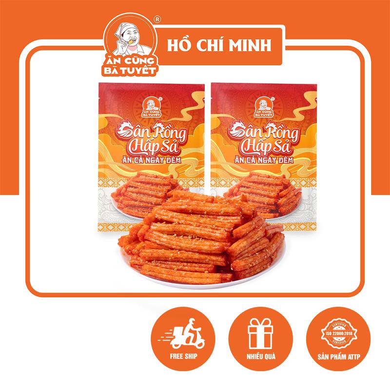 [ tặng 1 hũ bim bim bất kì  ] Combo 20 gói  Snack GÂN RỒNG HẤP SẢ - ĂN CÙNG BÀ TUYẾT