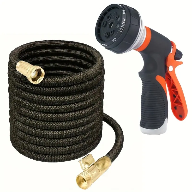 High Pressure Car Wash Water Gun with Hose, Durable Rubber Hose with Adjustable Nozzle, Multifunctional Garden Watering Tool 0