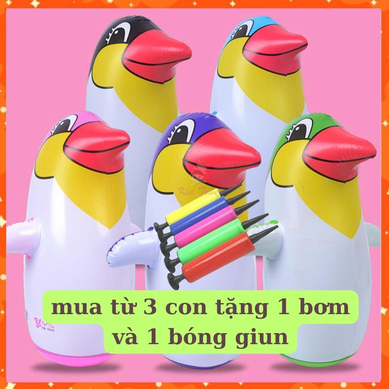Lật đật bơm hơi chim cánh cụt siêu cute cho bé