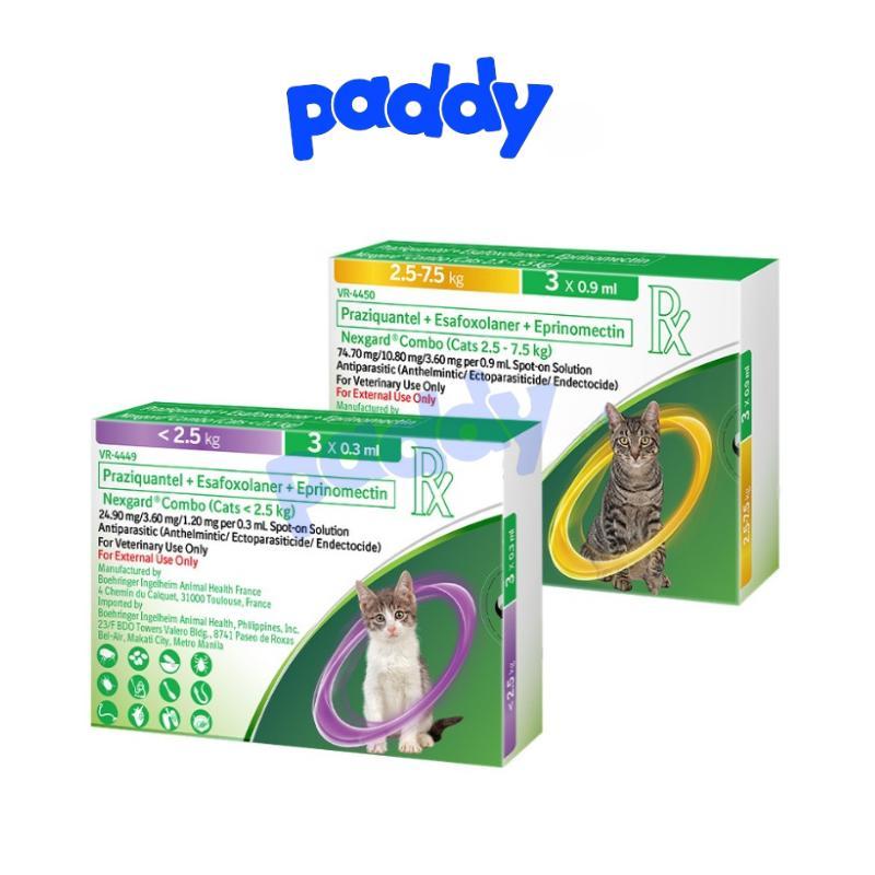 Nhỏ Gáy Cho Mèo Nexgard Combo Phòng & Trị Nội, Ngoại Ký Sinh