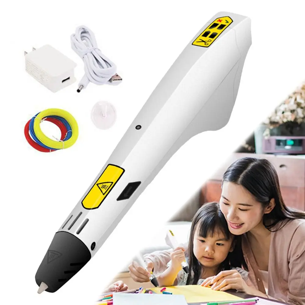 Creative DIY 3D Printing Pen 9M 1.75mm PCL Filaments ABS 3D Pens USB Cable 3D Drawing Pen Children
