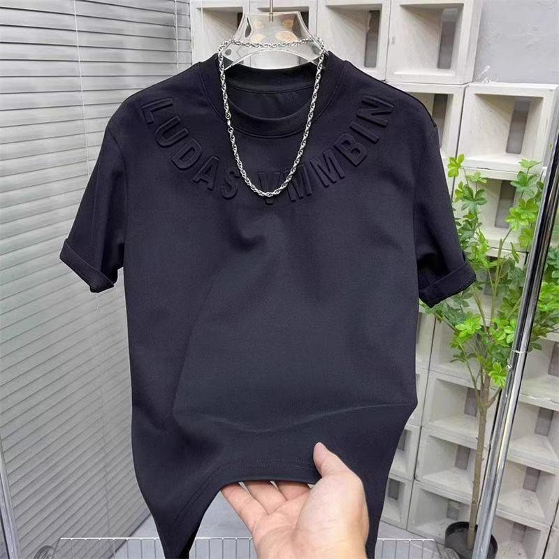 Product Introduction of Áo Thun Nam, Màu Trơn In Chữ In Thép, Mỏng Vừa Vặn, Thương Hiệu Hợp Xu Hướng ngắn Tay, Cổ Tròn, Áo Áo Chui Đầu Hàng Mới Về Mùa Hè 10