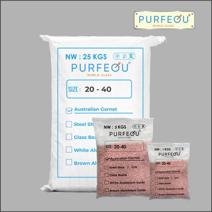 Gambar Pasir Australian Garnet Mesh 20/40 Media Sandblasting Kasar untuk Karat & Coating Tebal (25KG) dari Purfequ Official Kab. Tangerang Tokopedia