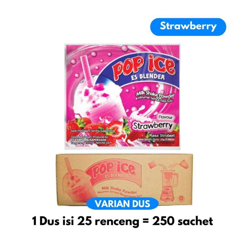 POP ICE SACHEET MANGGA 1 DUS ISI 25 RENCENG / POP ICE RASA MENGO 1 KARTON 25GR 7