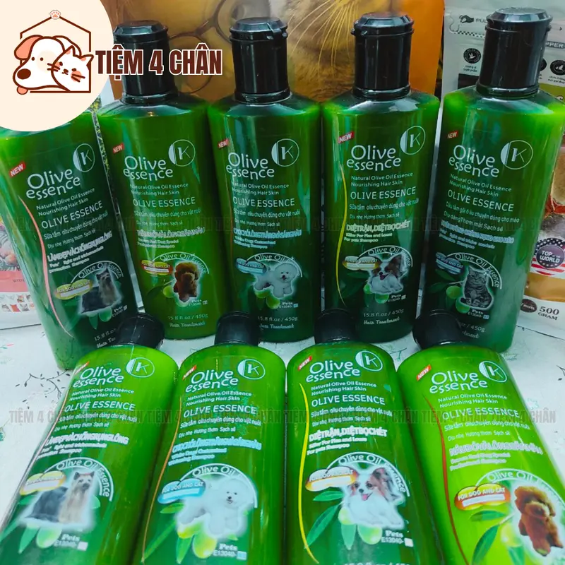 (450ml) Sữa tắm Olive Essence cho chó mèo các mùi - Chính hãng Kỳ Nam - cùng NPP với SOS 0