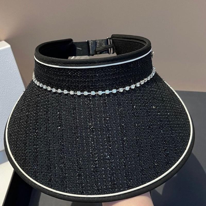 Mũ Mới Bling Bling Vành Rộng Sang Chảnh Nữ Có Tang Đá