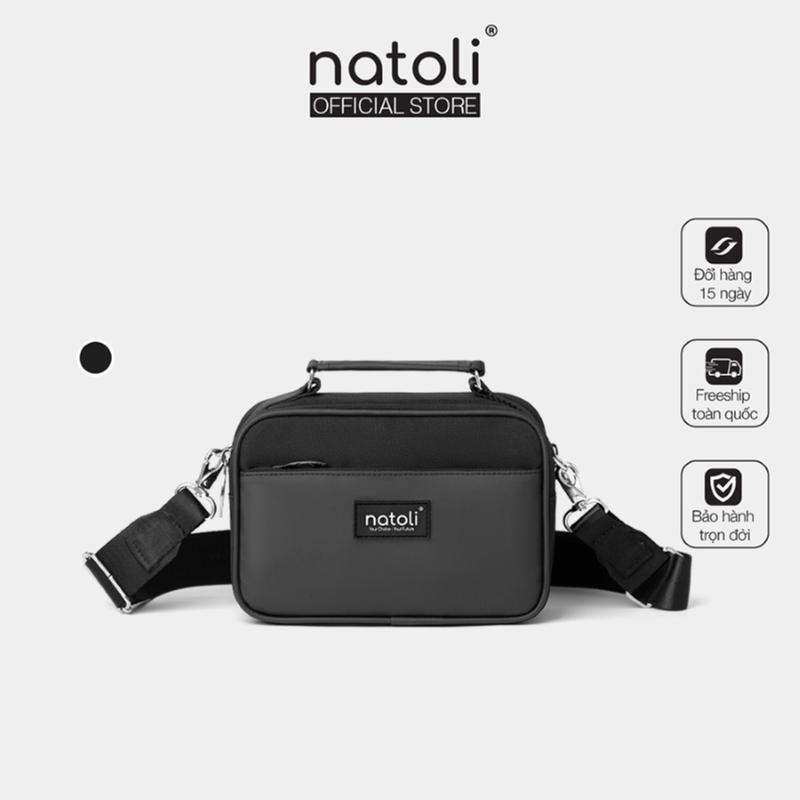 Túi đeo chéo nam thương hiệu Natoli nhiều ngăn chống nước đeo Vai cao cấp BST CLASSIC CROSSBAG T8