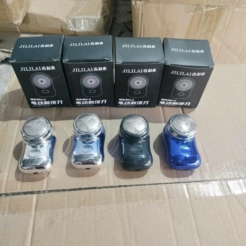 ￼Máy Cạo Râu Mini 6 Lưỡi Kép Tự Mài- dao cạo râu điện chống nước cổng sạc USB siêu nhanh 0