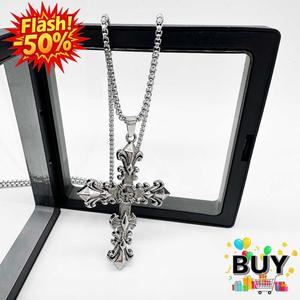 สร้อยคอจี้ไม้กางเขน สำหรับผู้ชายและผู้หญิง ทำจากเหล็กไททาเนียม ไม่ซีดจาง โซ่คล้องคอ มี 3 สไตล์ สร้อยคอยาว สไตล์ฮิปฮอปพังค์ Y2K กอธิค ปลอดสนิม ของขวัญเครื่องประดับ