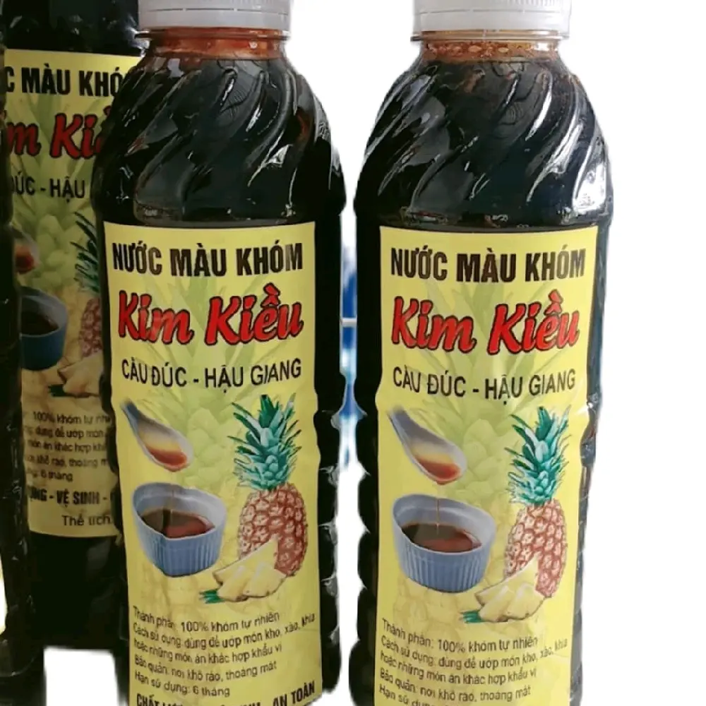 (Chai 330ml) Nước màu Khóm thủ công từ 100% nước ép khóm Cầu Đúc Hậu Giang