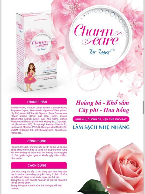 DUNG DỊCH VỆ SINH PHỤ NỮ  DÀNH CHO TRẺ EM VÀ TUỔI DẬY THÌ - CHARM CARE - KHỬ MÙI, DƯỠNG DA, HẠN CHẾ KHÔ RÁT, LÀM SẠCH NHẸ NHÀNG 5