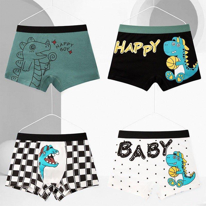 [MẸ THÓC] quần lót/sịp đùi cho bé trai chất cotton cao cấp in hình khủng long siêu yêu hàng QCCC by KID CLOTHING 8
