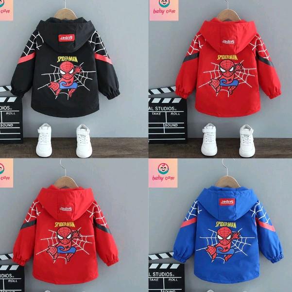 Áo khoác gió 2 lớp lót lưới siêu nhân hình nhện cho bé, dáng suông cực ngầu, siêu đẹp SIÊU HOT - Nam, Menswear 0