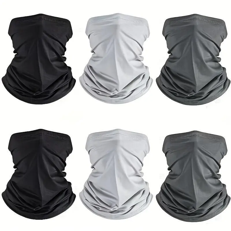 6pcs Cooling UV Protection Face Masks - Breathable, proof Balaclava for Outdoor Activities, Soft Polyester Blend 0