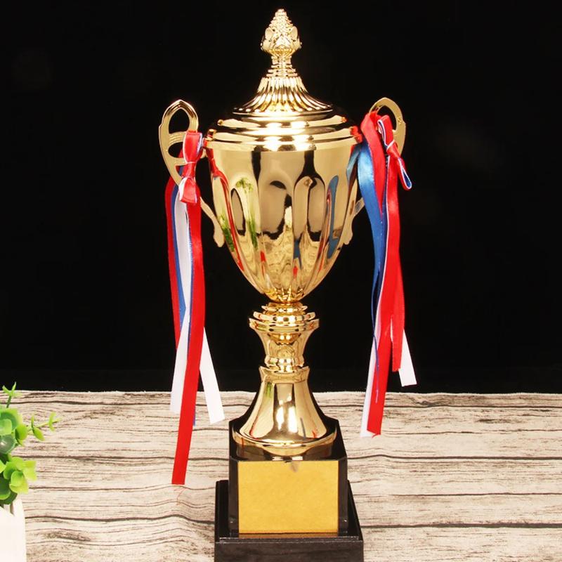 Product Introduction of Sports Games Gold Trophy Awards Champion Metal Model Small Prize Cup with Lid School Rewarding Supply Winner Award Trophy Toy 4