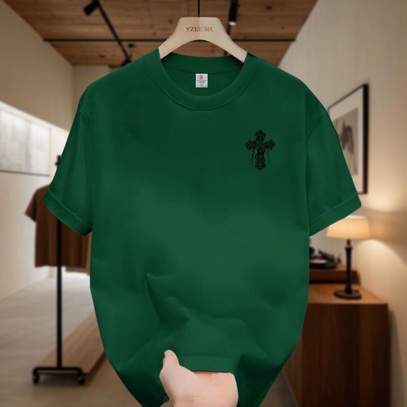 Product Introduction of American Freestyle Cross T-Shirt Men's Short Sleeves Trend Loose Plus Size Couple Oversize Top Unisex 11