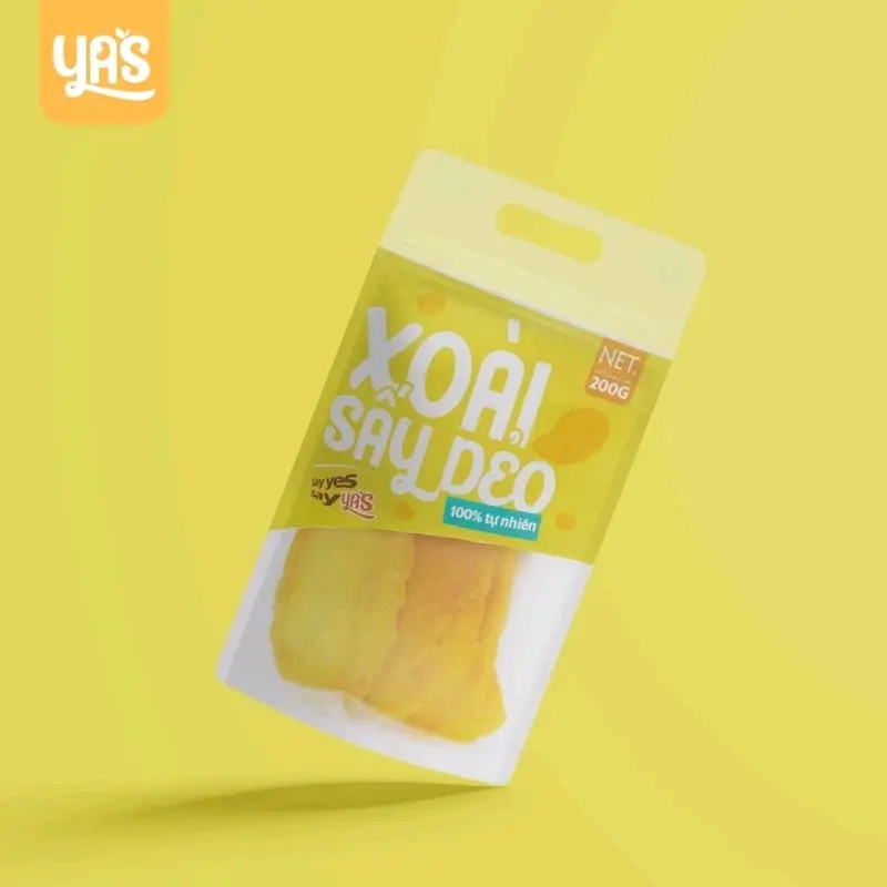 Xoài sấy dẻo chua ngọt YAS túi 200g nguyên miếng chất lượng dùng làm đồ ăn vặt, quà biếu Snack Food 3
